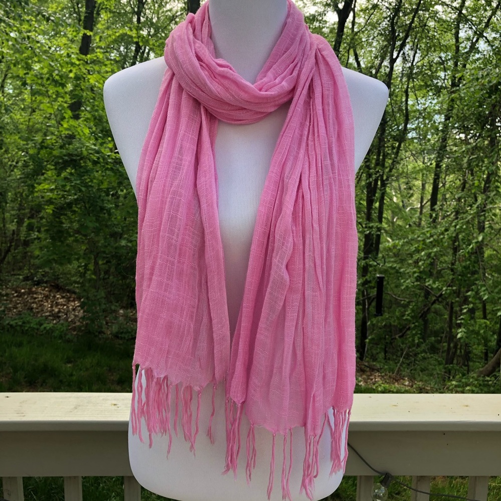 Bright Pink Casual Scarf
